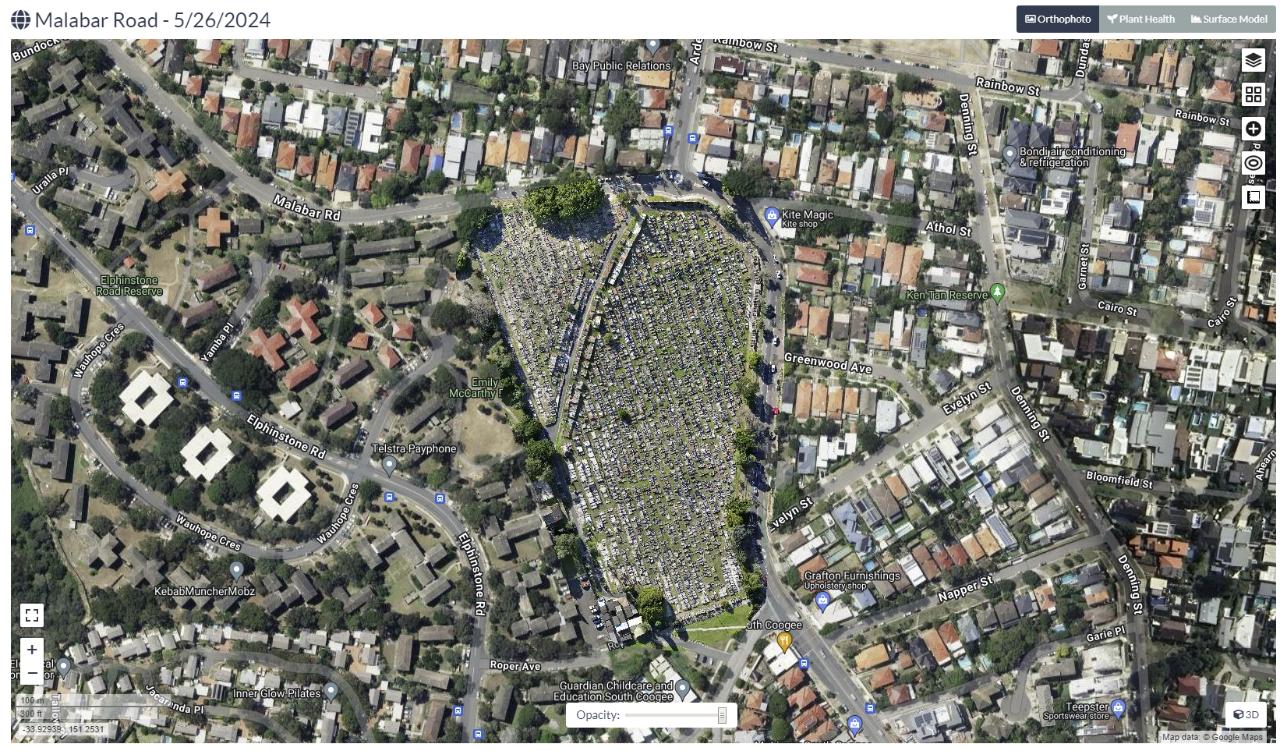 Randwick cemetery 3D map