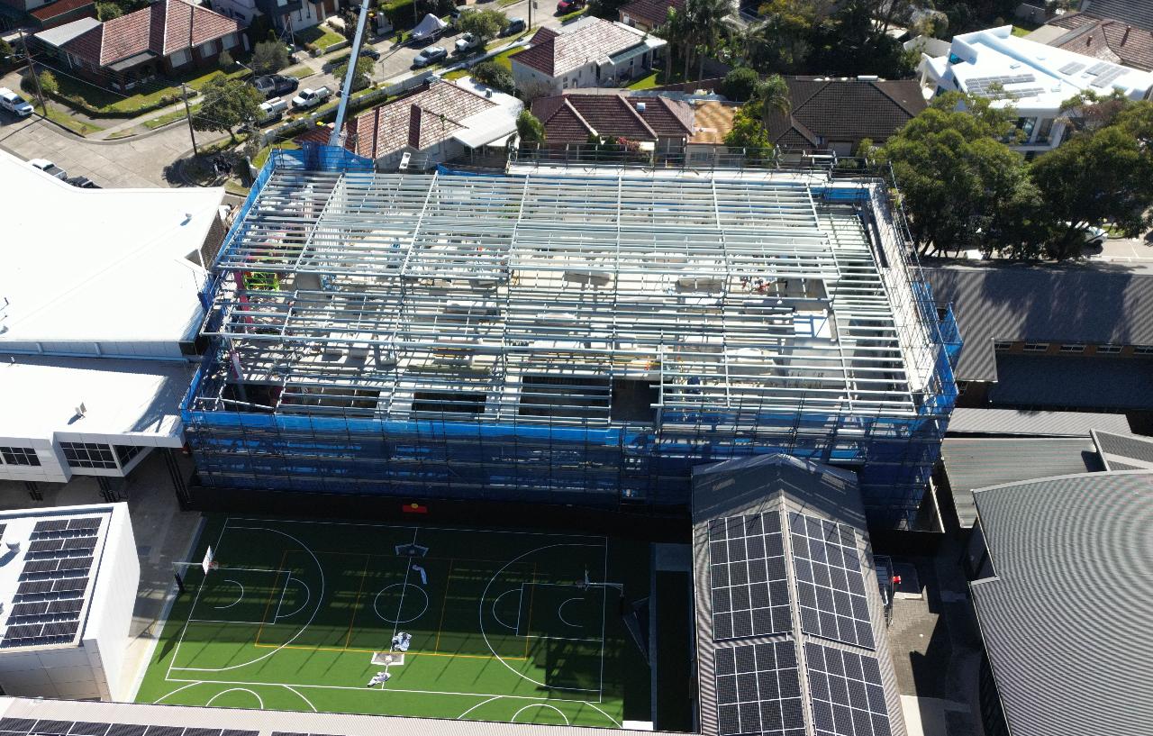 Corpus Christi College new steel framework by Hergs Weld.