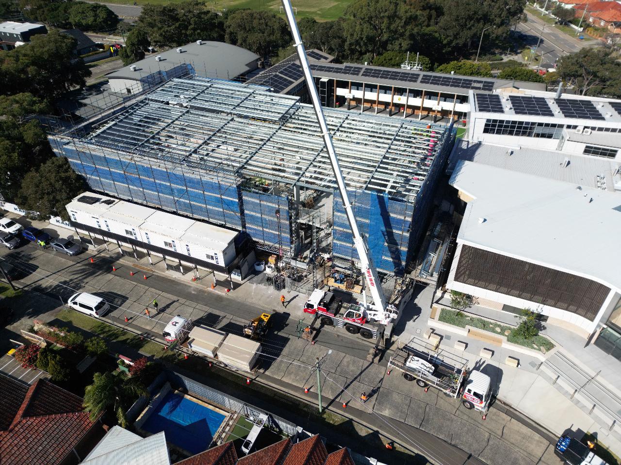 Corpus Christi College new steel framework by Hergs Weld.