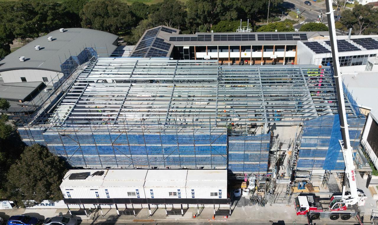 Corpus Christi College new steel framework by Hergs Weld.