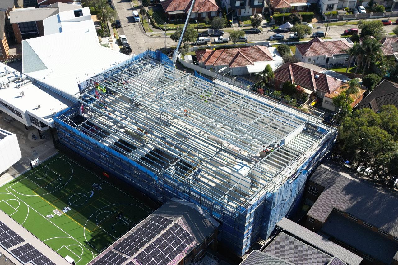 Corpus Christi College new steel framework by Hergs Weld.