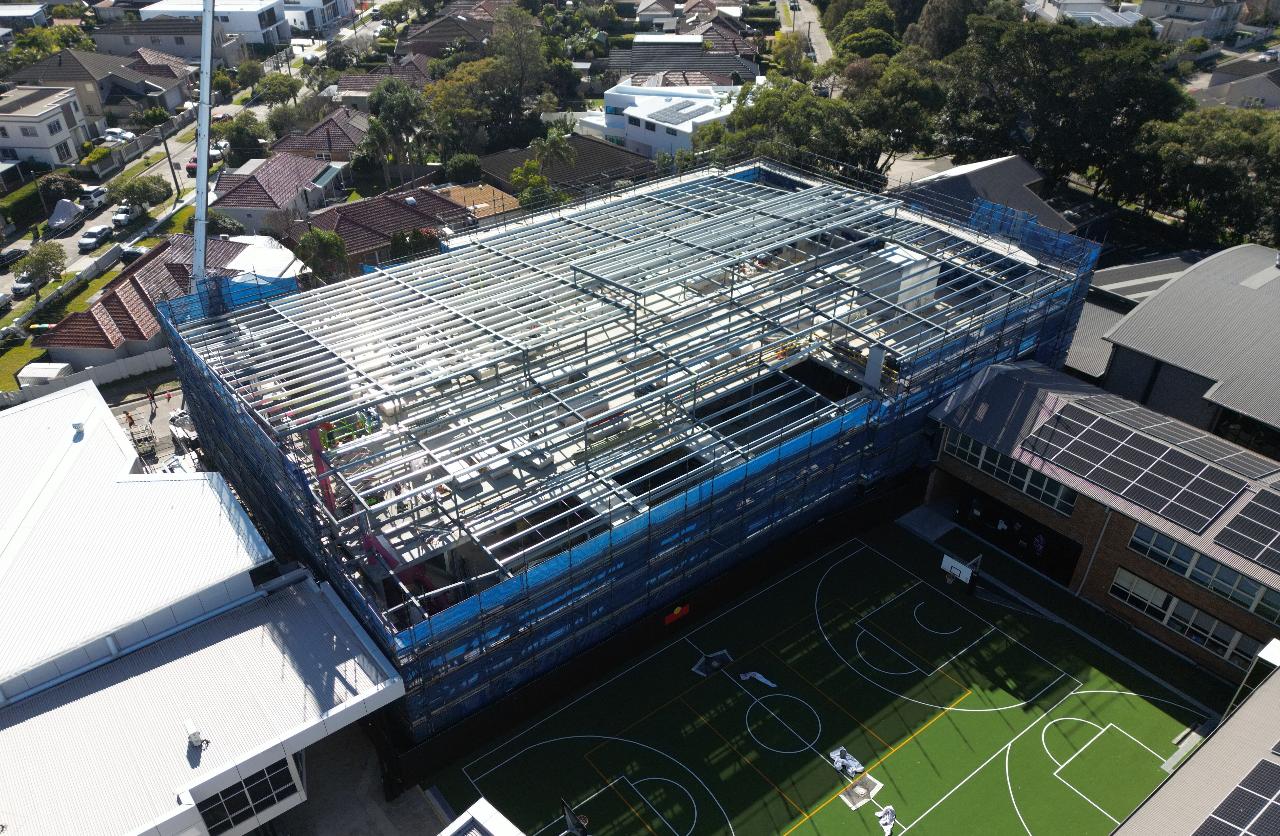 Corpus Christi College new steel framework by Hergs Weld.