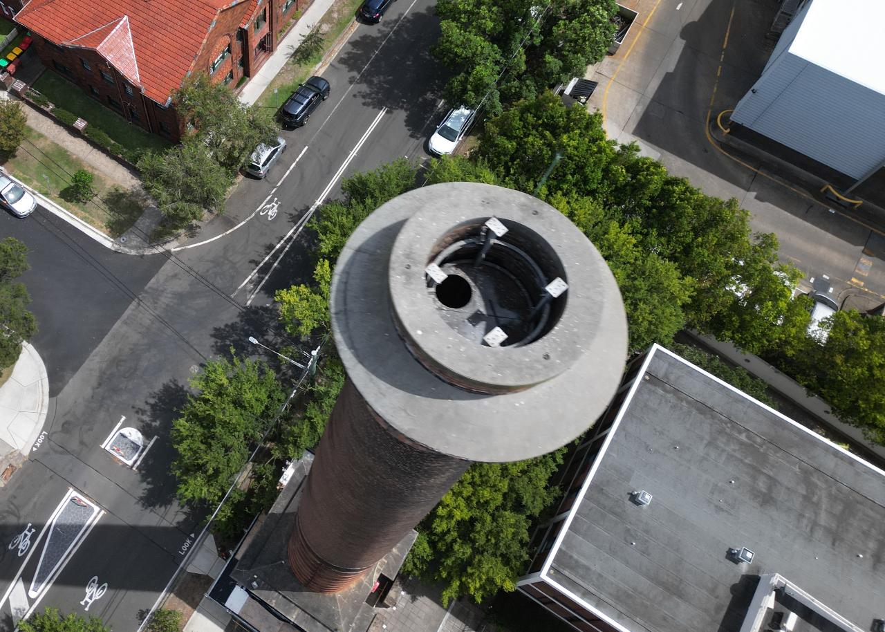 Old chimney inspection and 3D model.